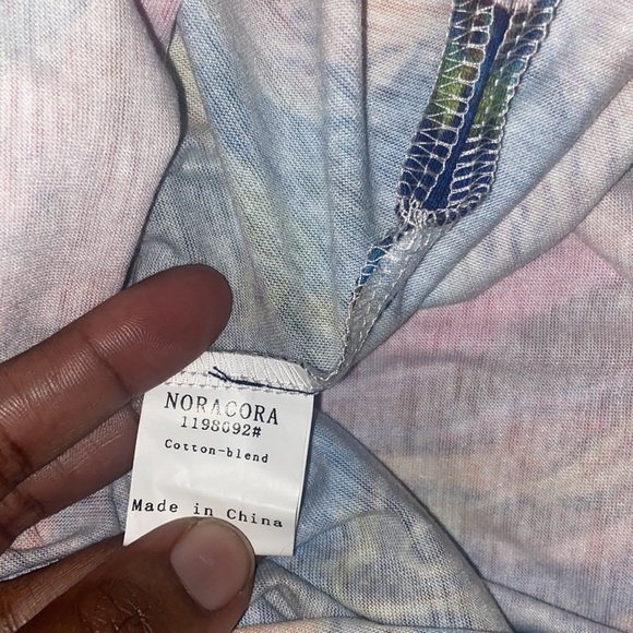 Noracora Long Maxi Peacock Multi Color Double Slit Maxi Dress! - Picture 10 of 10